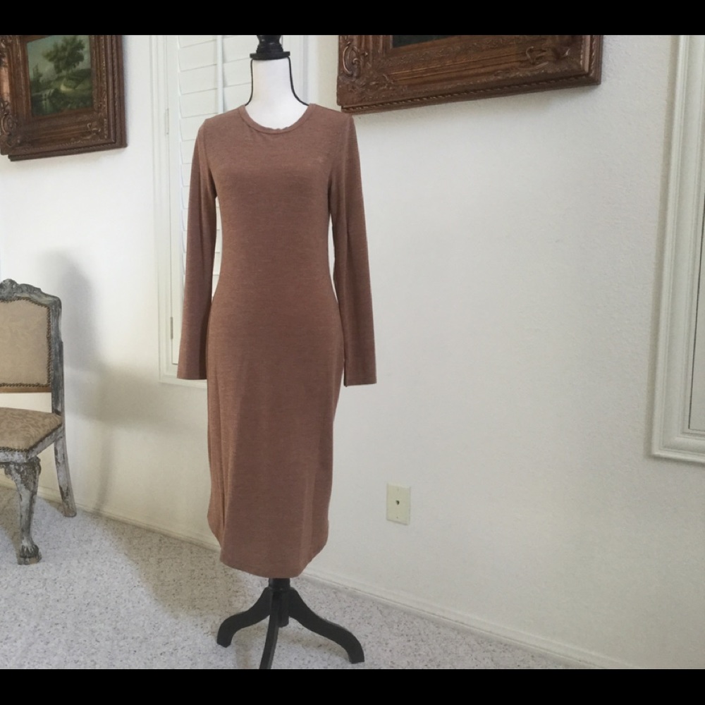 Autumn colored sweater dress